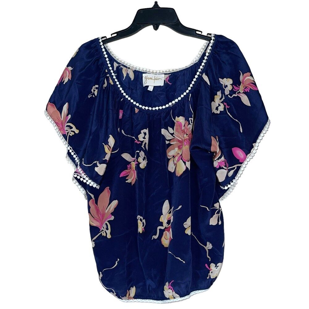 Yumi Kim Blouse Floral Silk Popover